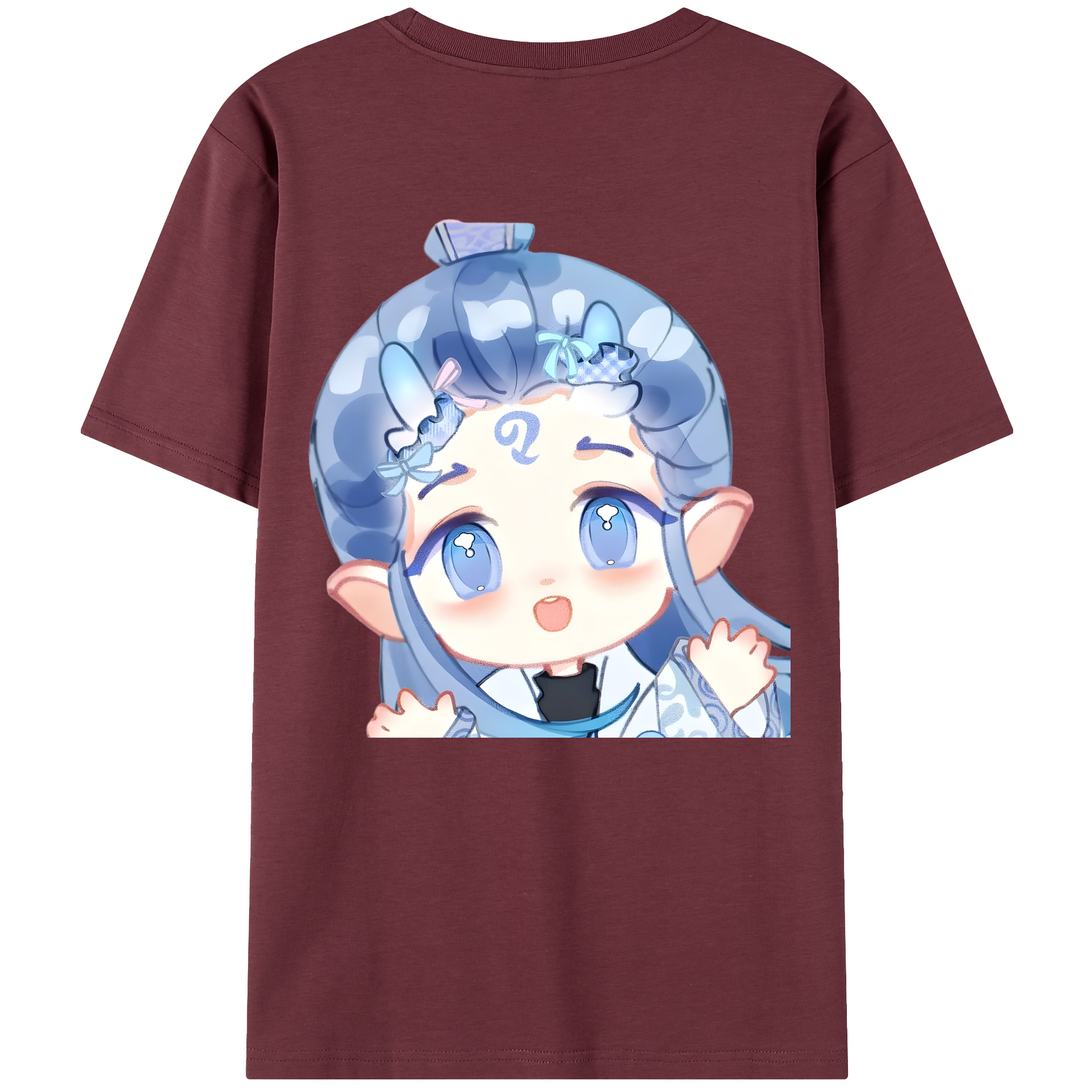 （画像用） Ne Zha 2 ナタ 魔童の大暴れ 綿100％半袖Tシャツ（背面プリント）